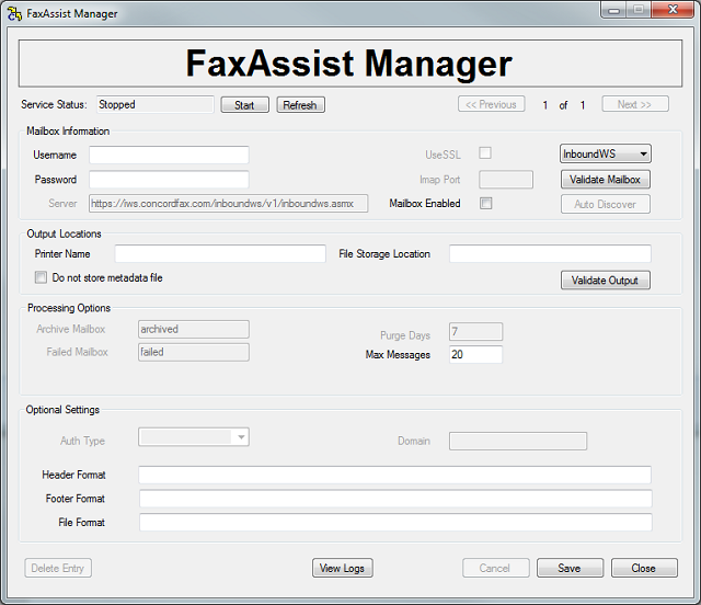 faxassist manager