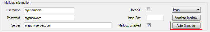 mailbox information auto discover