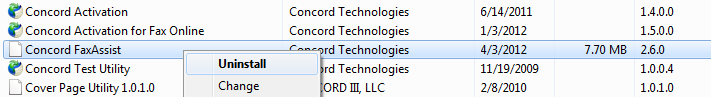 uninstall