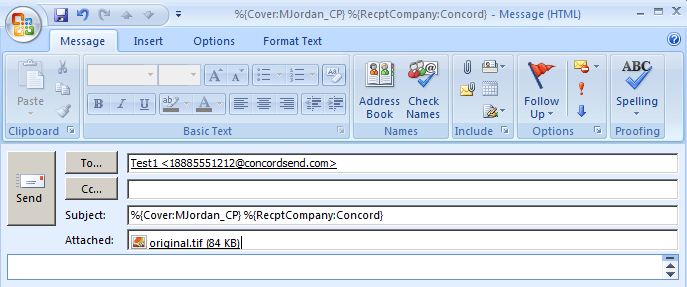 Print 2 Fax-Outlook Simple Send